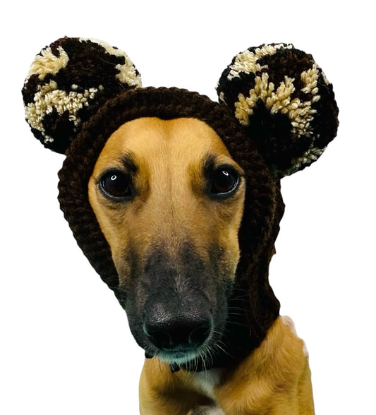 Leopard Print Pompom Hat