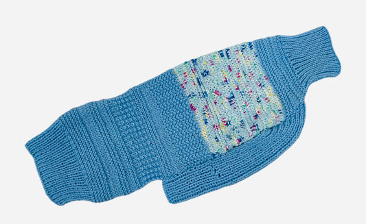 Light Blue with Speckles Whippet Sweater Size Medium
