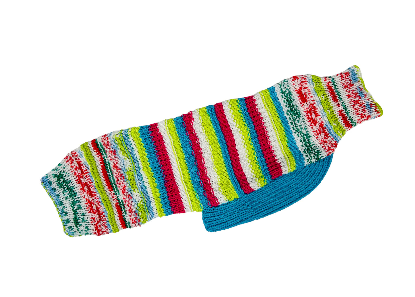 Tropical Stripe Whippet Sweater Size Large