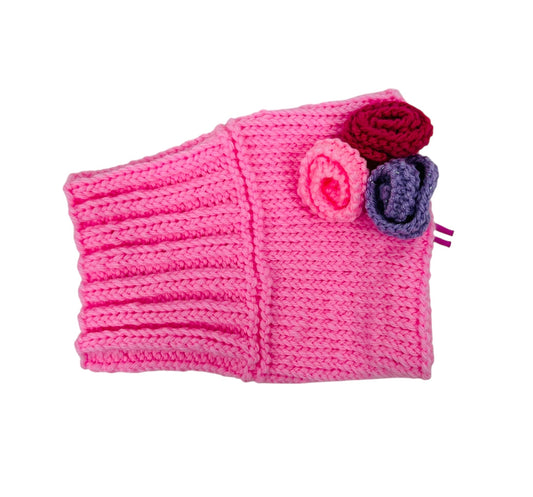Pink Rose Snood with Magenta, Pink, and Purple Roses