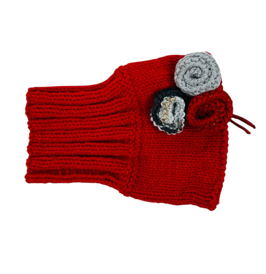 Red Rose Snood with Silver and Red Roses