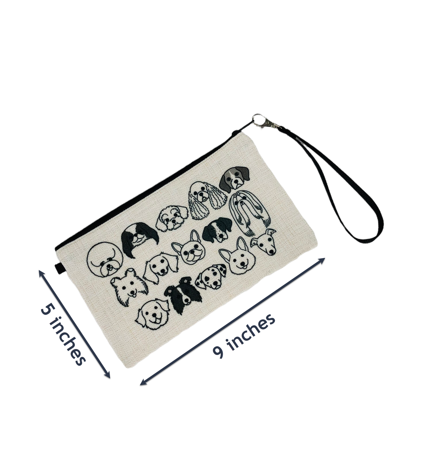 Adorable Dog Faces Cosmetic Bag
