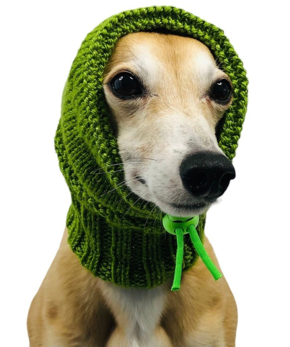 Lime Green Sparkle No Pom Snood