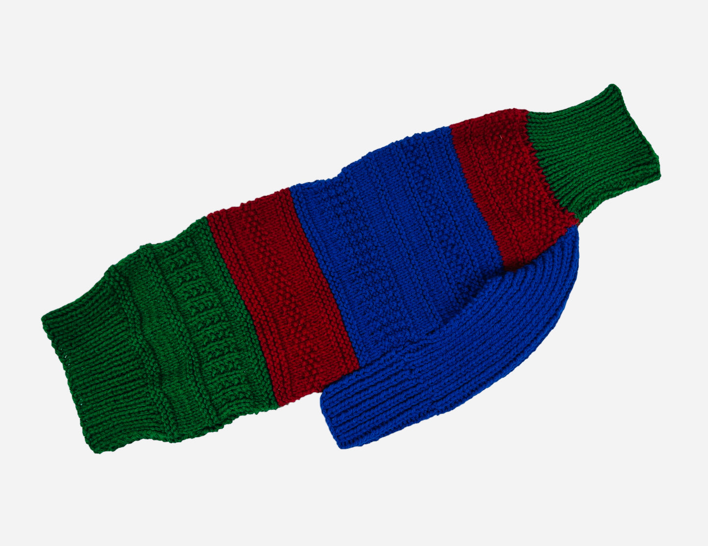 Royal Blue/Forest Green/Burgundy Whippet Sweater Size Medium