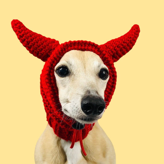 Knitted Devil Hat