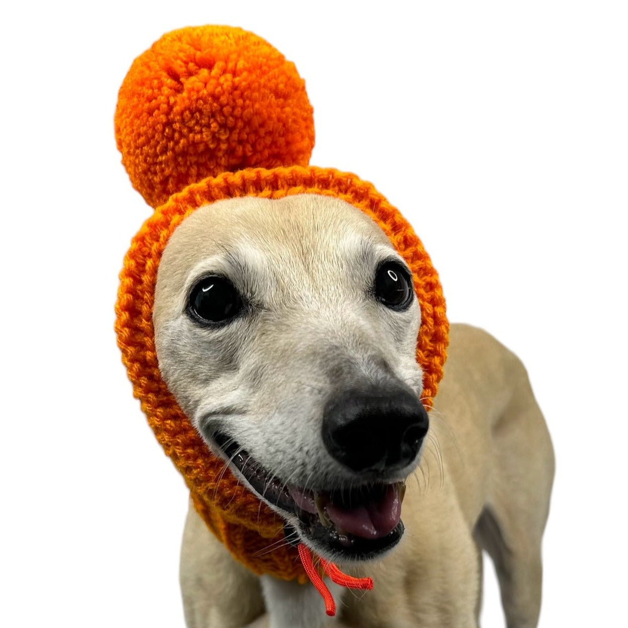 Orange Pompom Hat