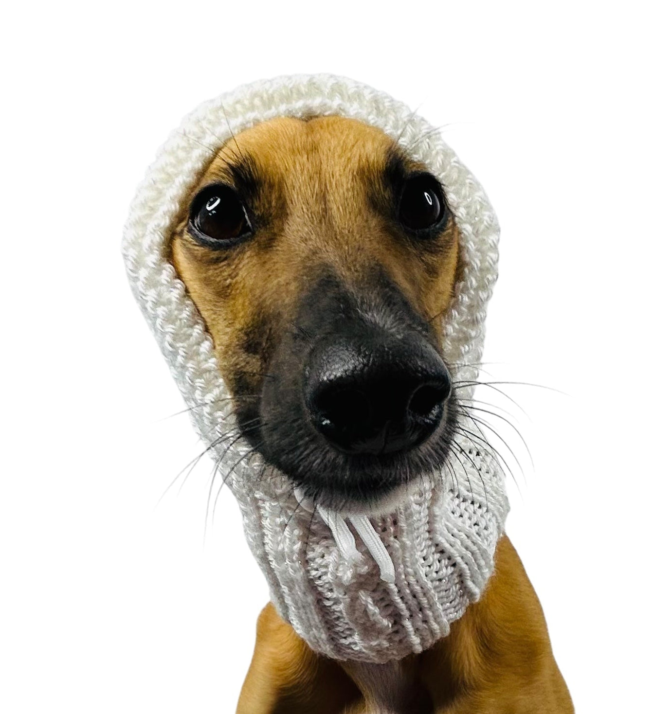 White Sparkle No Pom Snood