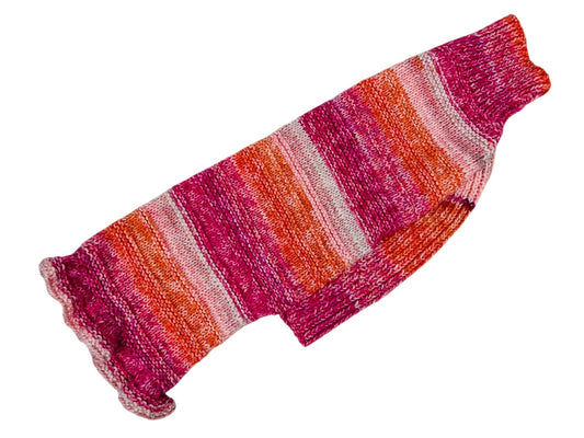 Pinks and Oranges Ruffle Sweater