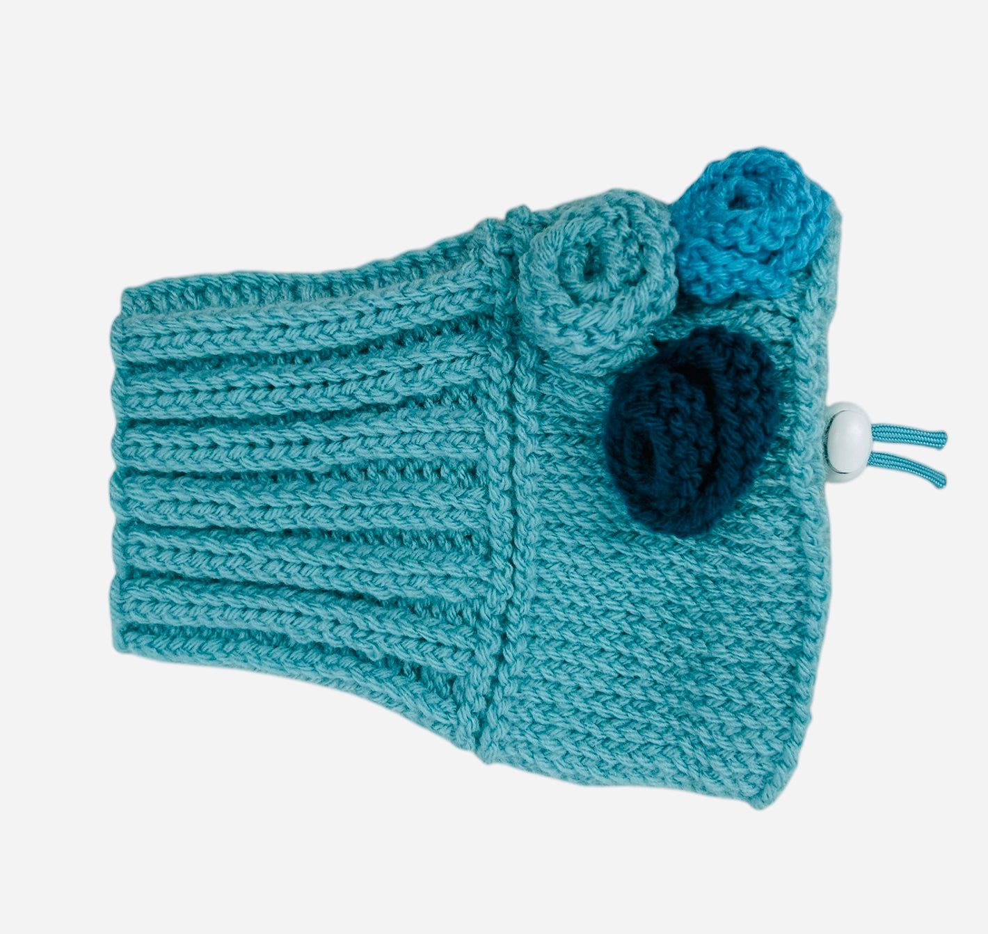 Turquoise Rose Snood with Teal and Turquoise Roses