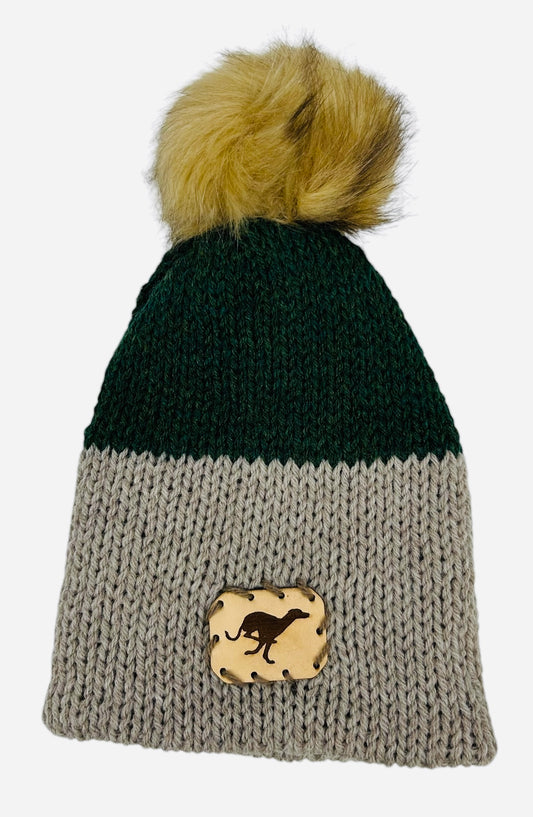 Green and Beige Winter Hat