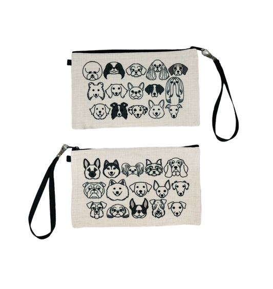 Adorable Dog Faces Cosmetic Bag