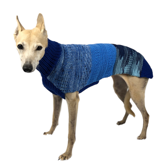 Multicolor Blues Whippet Sweater Size Large