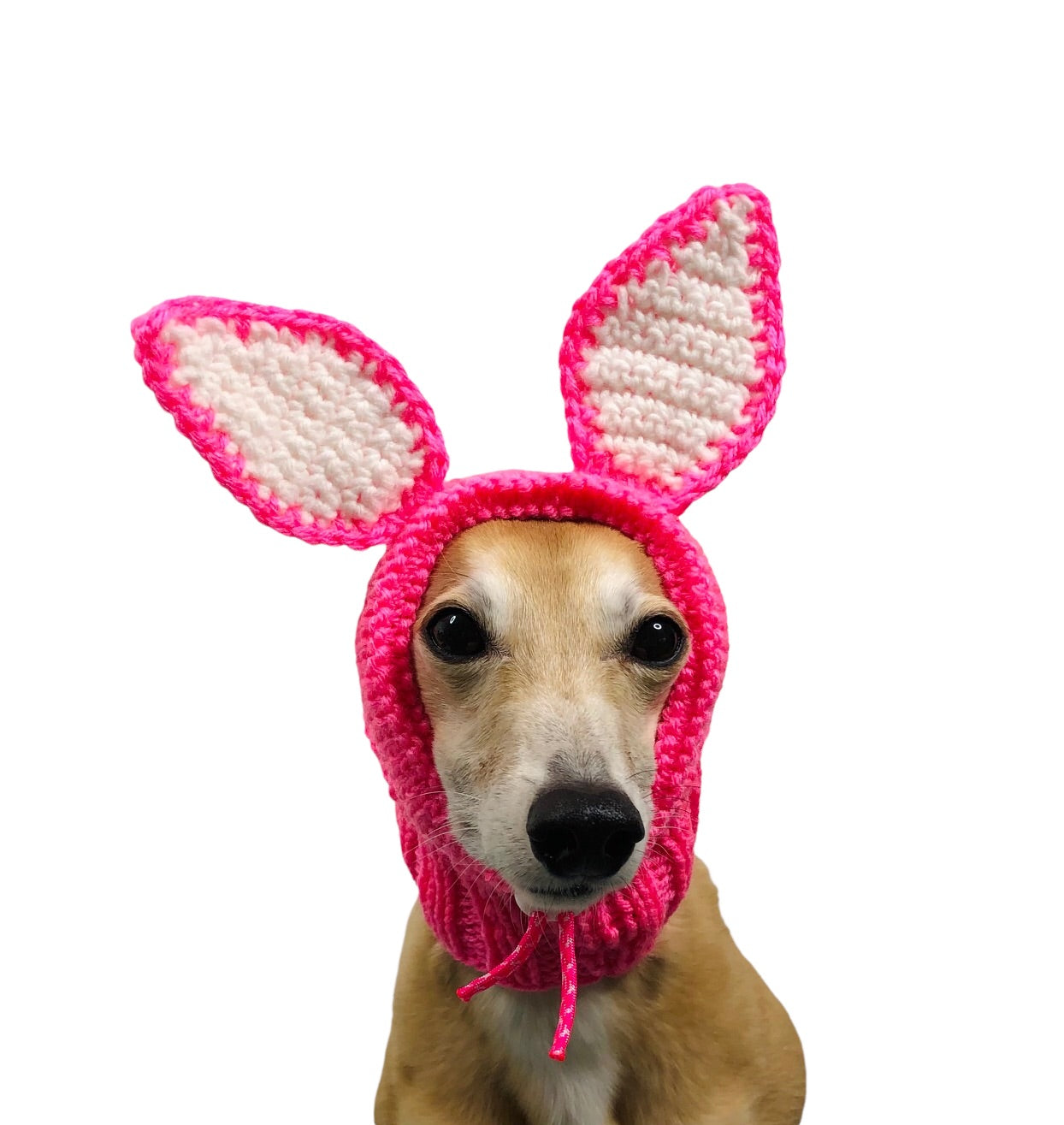 Hot Pink Knitted Bunny Ear Hat