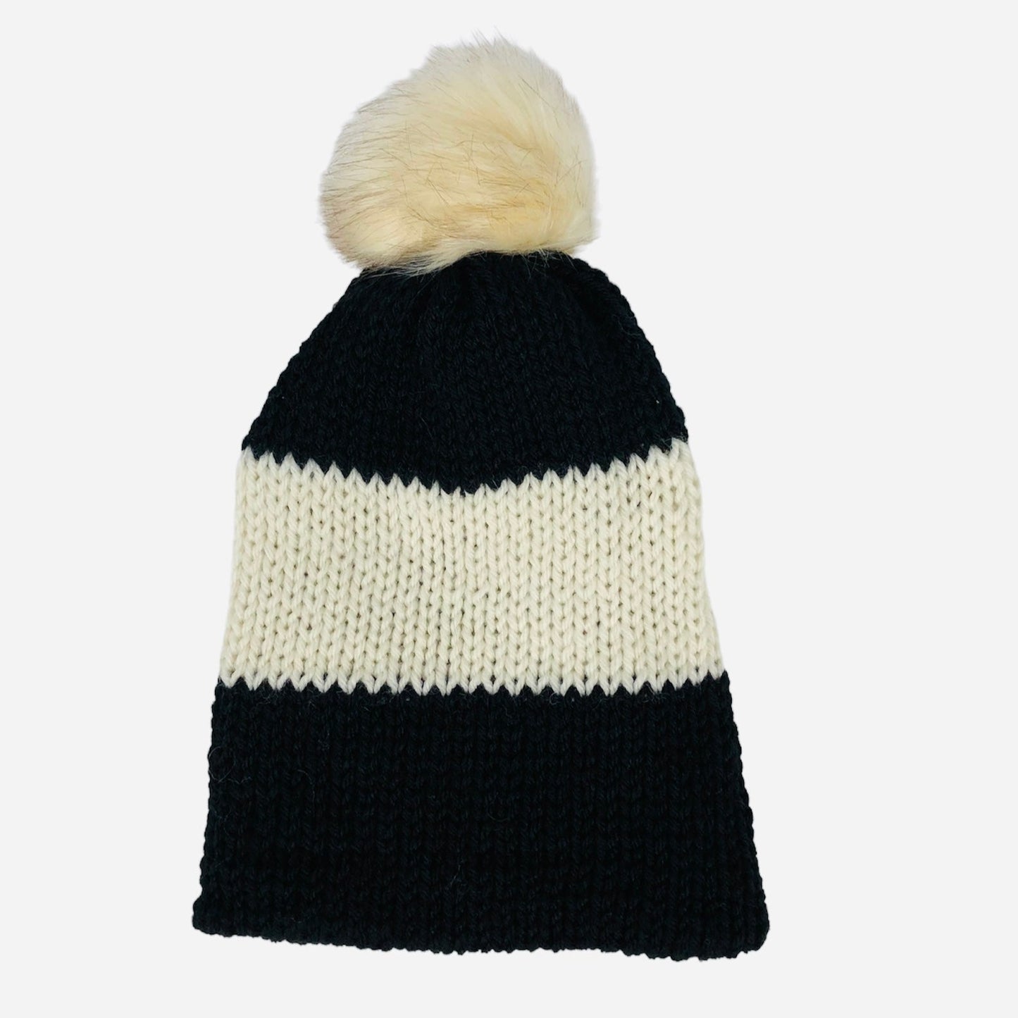 Black and Ivory Winter Hat