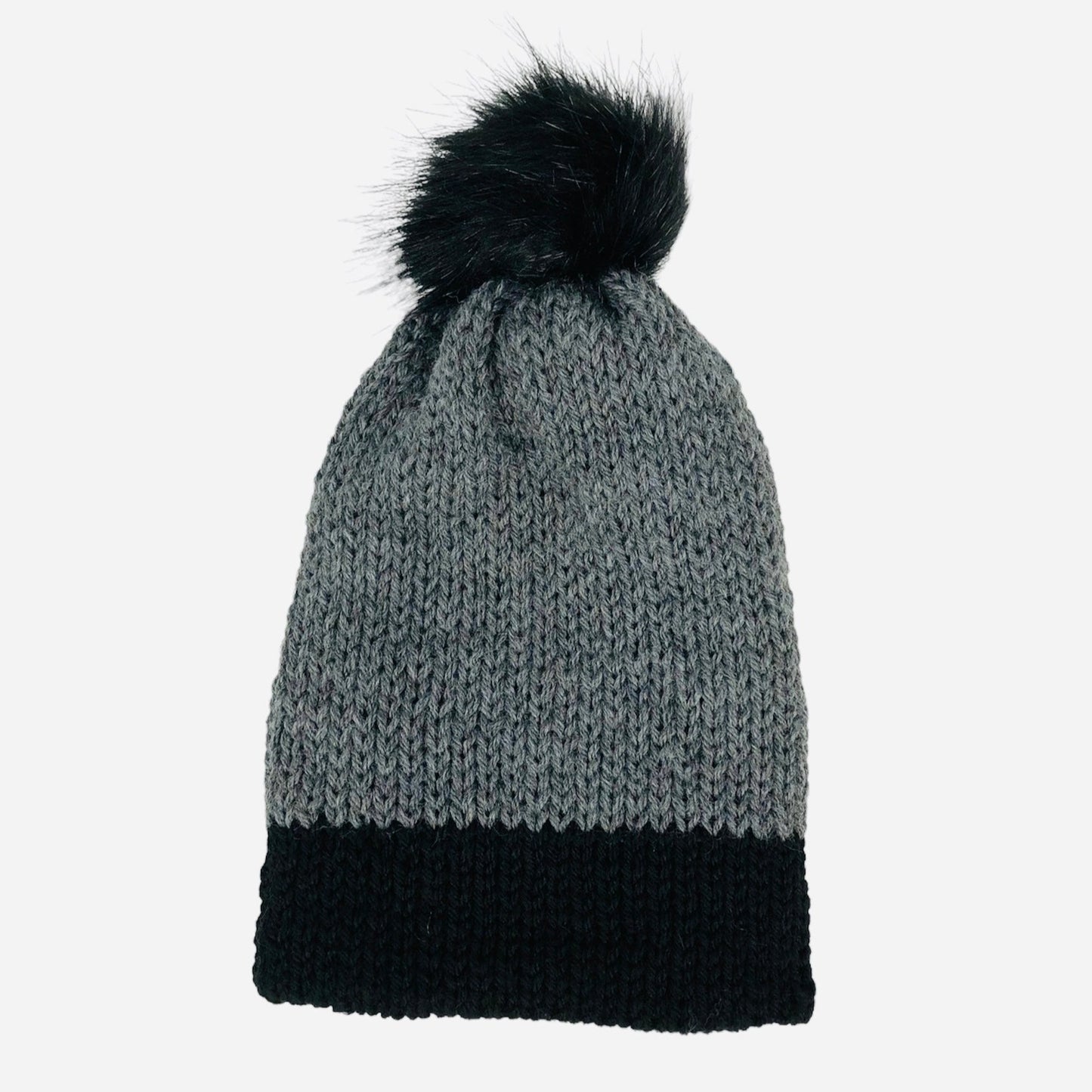 Gray and Black Winter Hat
