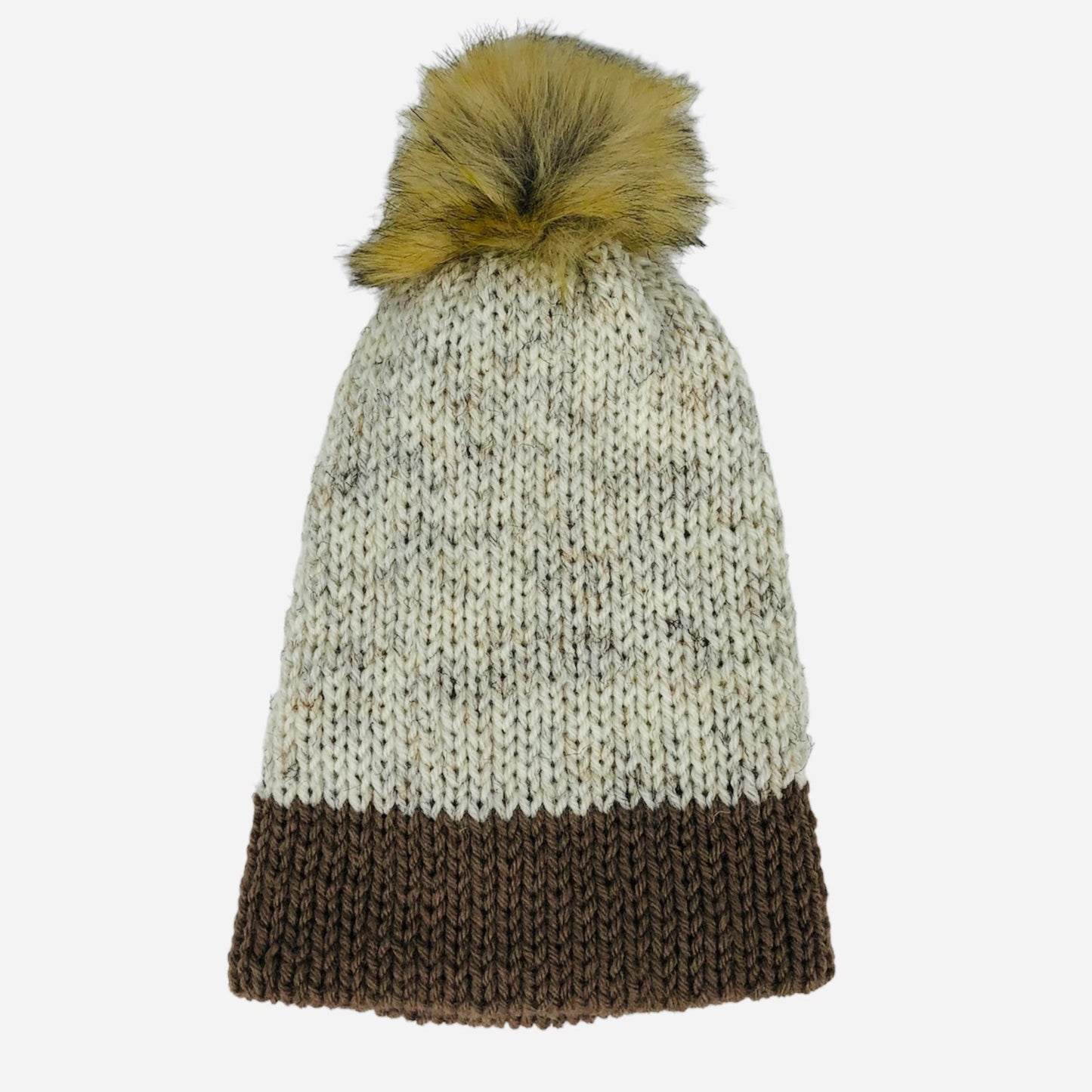 Natural and Brown Winter Hat
