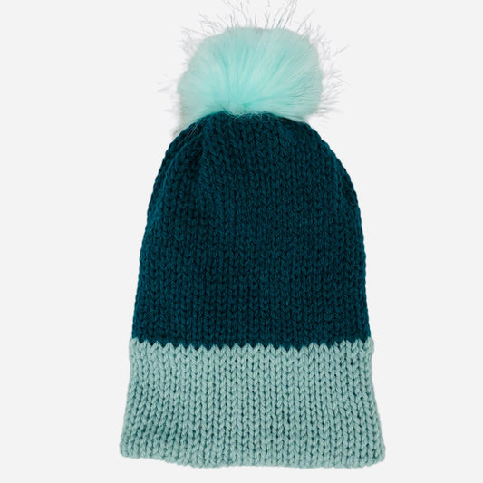 Teal and Mint Green Winter Hat