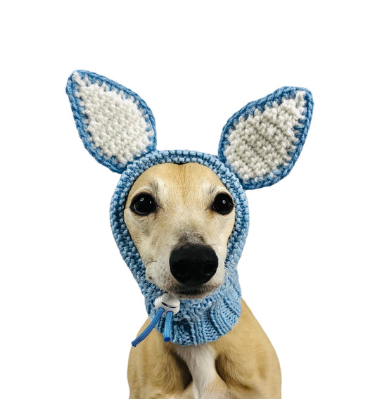Baby Blue Knitted Bunny Ear Hat