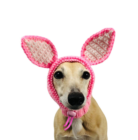 Baby Pink Knitted Bunny Ear Hat